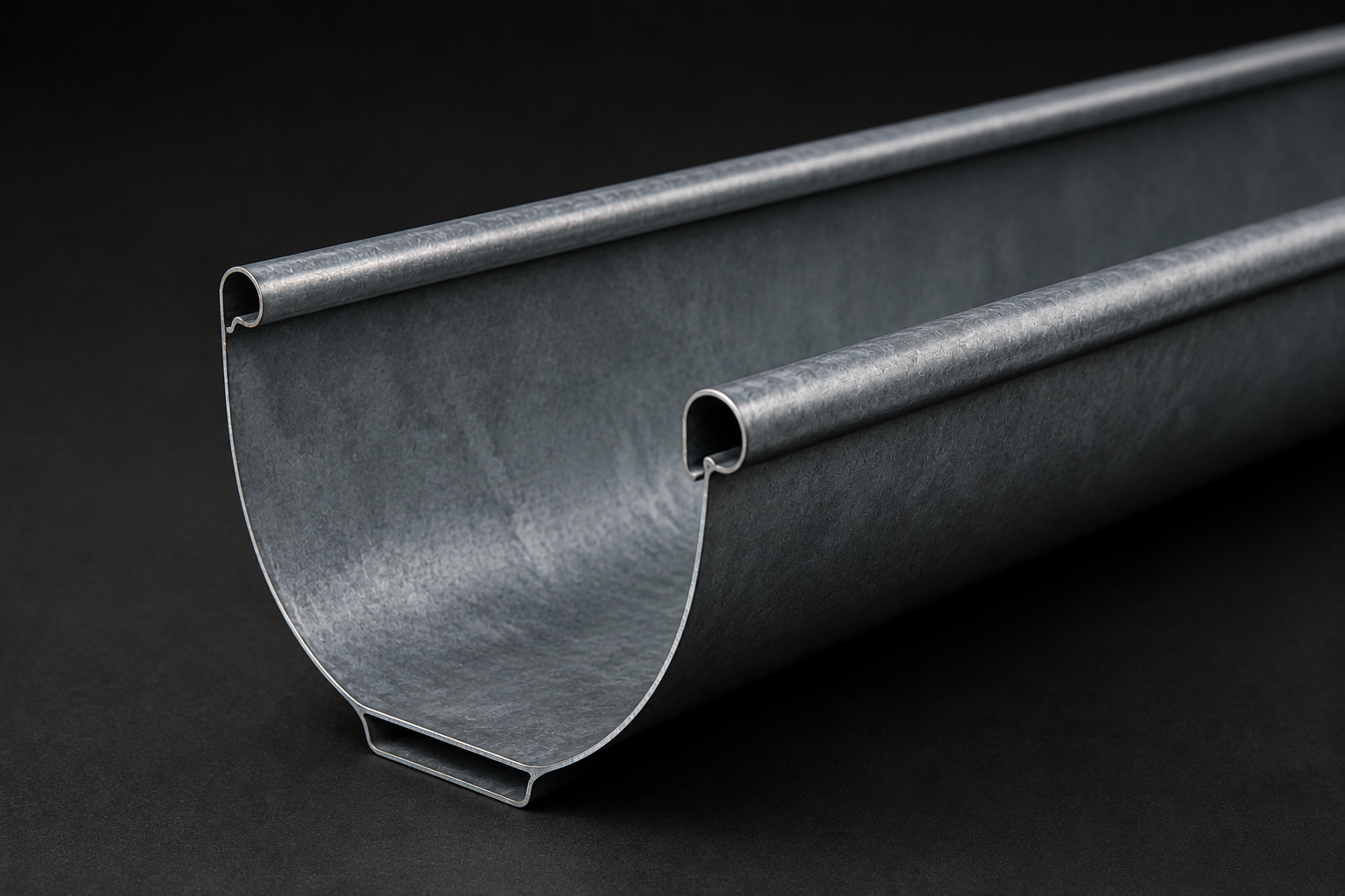 Canalón de zinc mate para arquitectura contemporánea